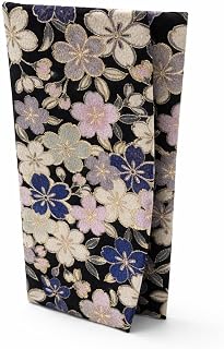 Cute Women's Cash Wallet [ Made in Japan ] Traditional Edo Komon Design (Cash Envelop Wallet) (Cherry blossom (navy))