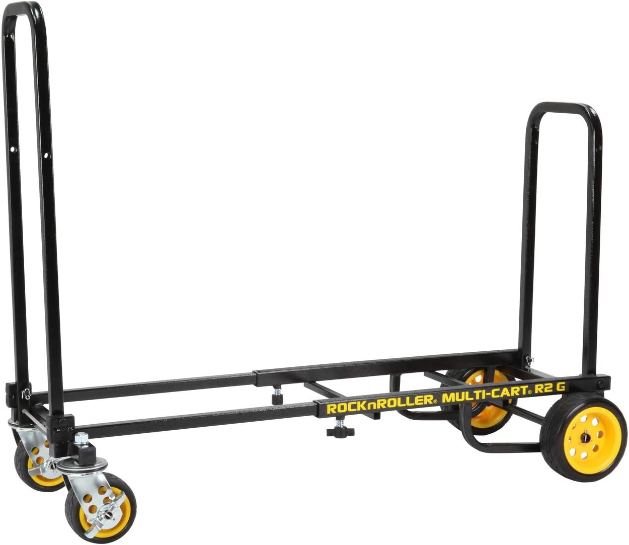 Rock-N-Roller R2G (Micro Ground Glider) 8-in-1 Folding Multi-Cart/Hand Truck/Dolly/Platform Cart/26" to 39" Telescoping Frame/350 lbs. Load Capacity, Black Ground Glider Multi-Cart