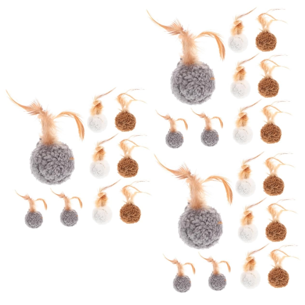 Didiseaon 27piezas Juguetes De Peluche para Gatos y Cascabel Accesorios Divertidos para Gatitos Juguetes Resistentes y para