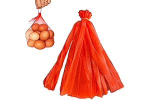 100 Pack: Reusable Mesh Produce Bags for Fruits, Vegetables, & More