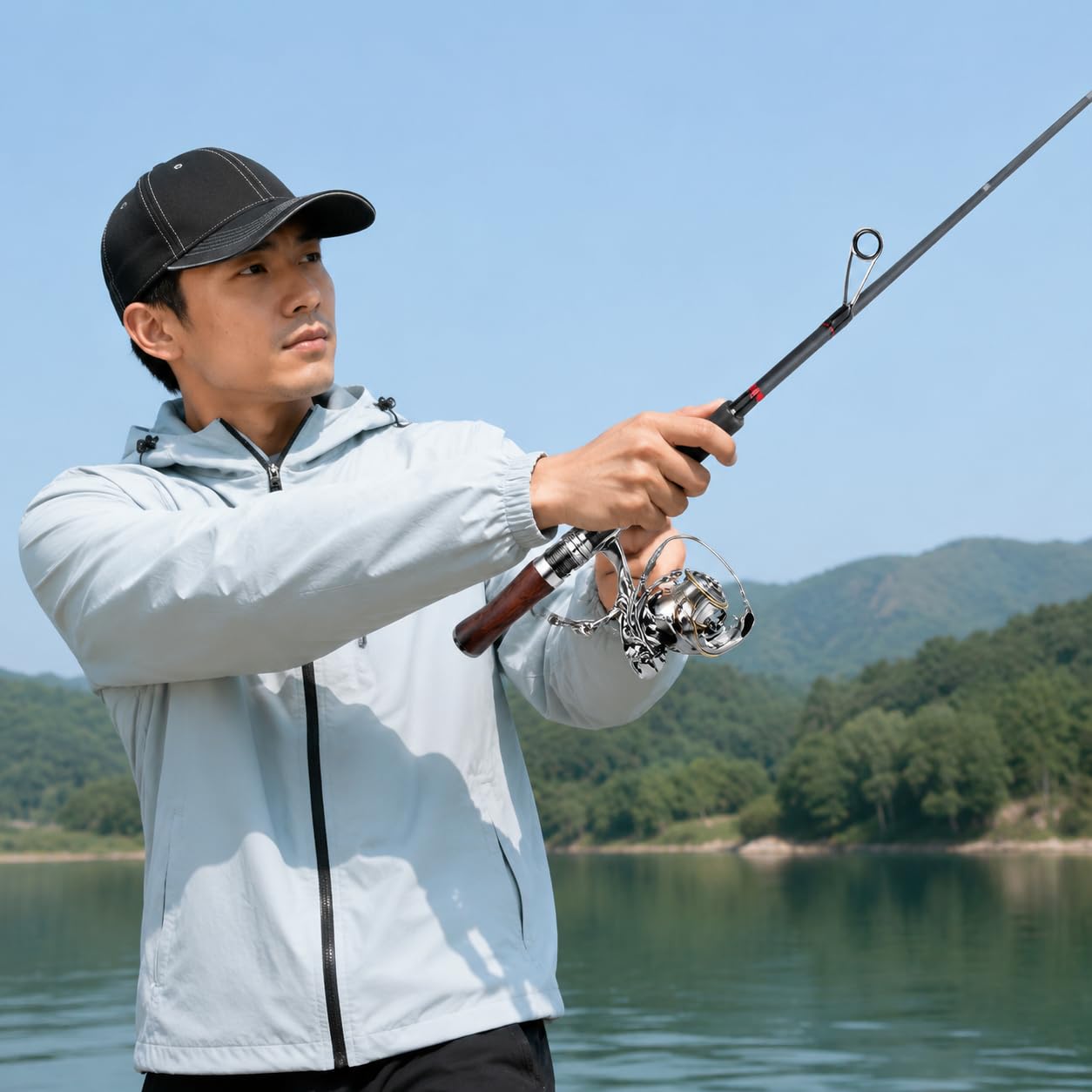 Canna da Pesca Telescopica in Fibra di Carbonio, Set Completo per Pesca a in Torrente