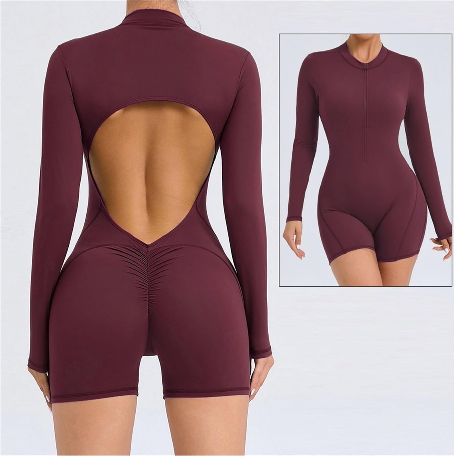 Body for Pilates, mono de Yoga, traje deportivo manga larga una pieza, peleles for gimnasio y Fitness, ropa deportiva general for entrenamiento
