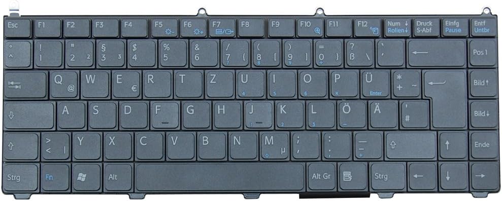 NExpert Original QWERTZ Keyboard for Sony Vaio PCG-8V1M Series German Black