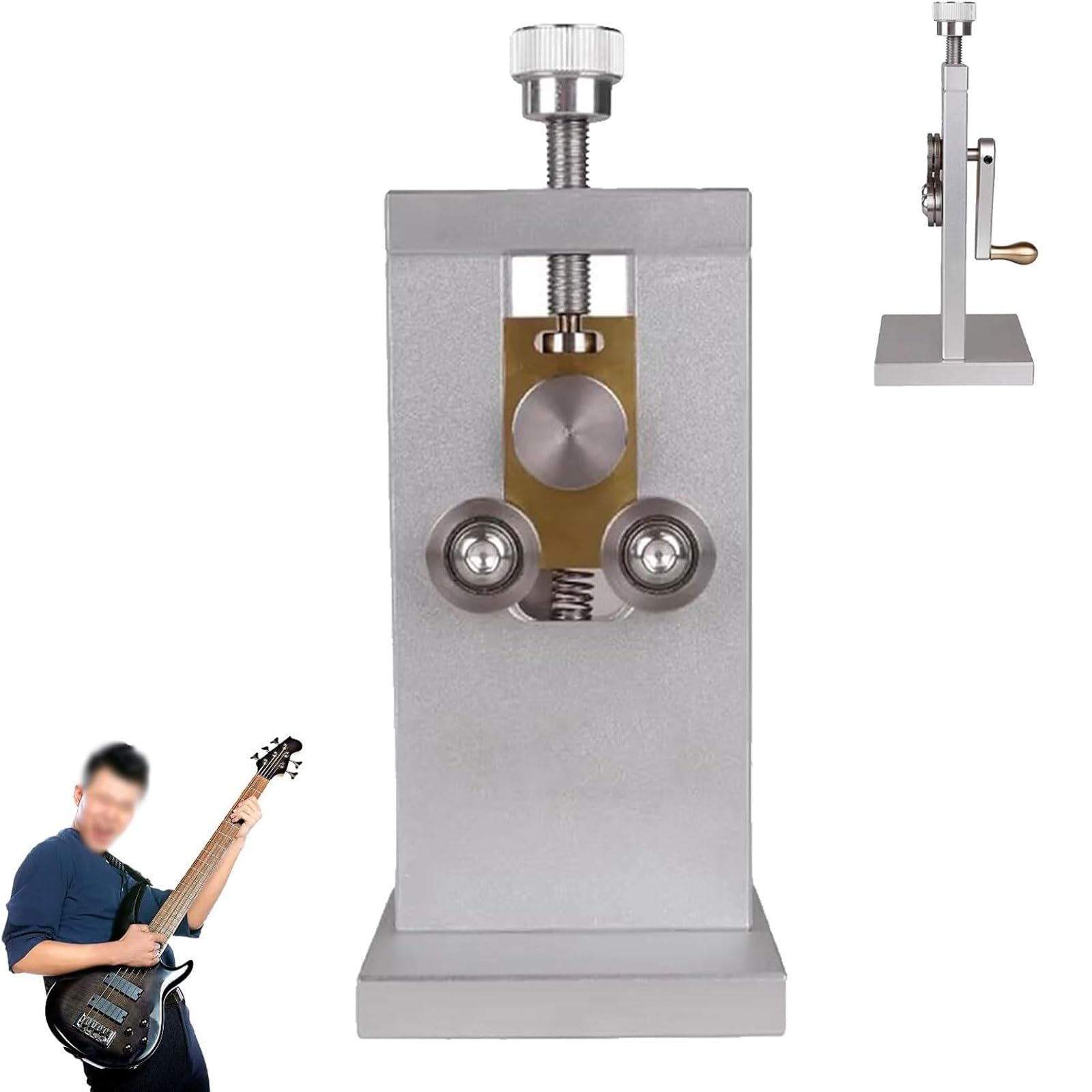 Ręczna giętarka do progów gitarowych, narzędzie do gięcia i prostowania drutu progowego z podstawą, regulowany kąt zgięcia, narzędzie lutnicze do gięcia progów, do regulatorów promienia gitary i basu