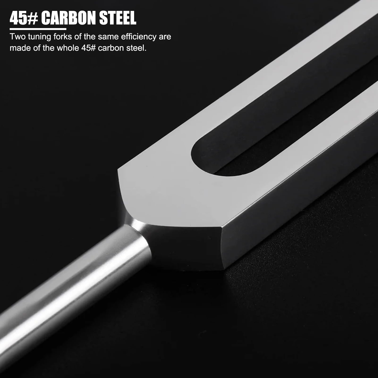 2 pezzi diapason con scatola di risonanza in legno, strumento sperimentale di vibrazione 440HZ con 1 pezzo di diapason battente
