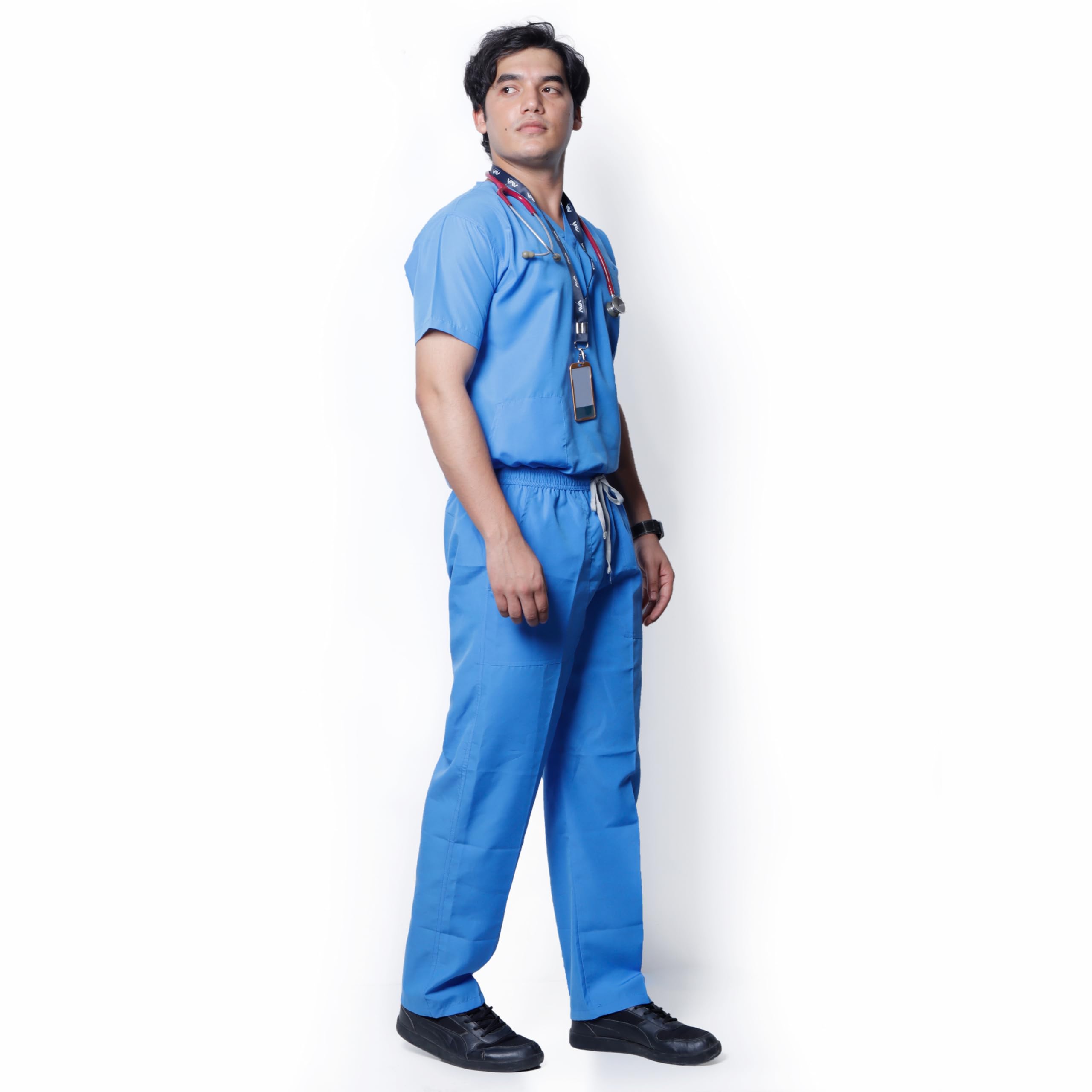 Robustt Classic Scrub Suit Set For Men - Sky Blue (Medium) | Poly Viscose Fabric | Ultimate Comfort and Breathability | Adjustable Fit | Multiple Pockets | V-Neck (B0D869FD24) Amazon Price History, Amazon Price Tracker