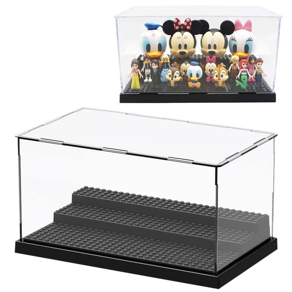 Acrylic Display Box, Perspex Dustproof ShowCase, Toys Model Display Box for Minifigures Brick Building Block Acrylic figure display case box for LEGO