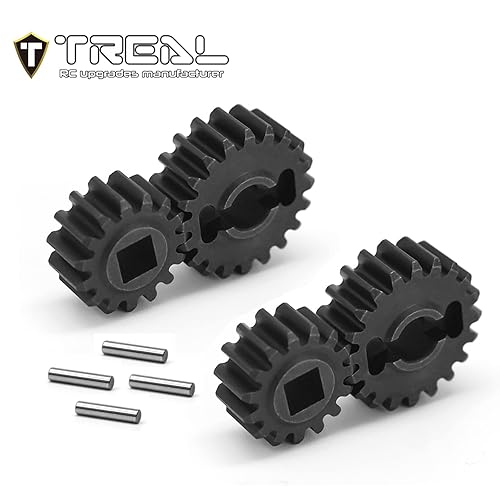 Miniatura 2 de TREAL Los engranajes del portal de sobremarcha SCX10 IIICapra endurecen los engranajes de acero compatibles con Axial 110 SCX10 3 Capra (15T20T),