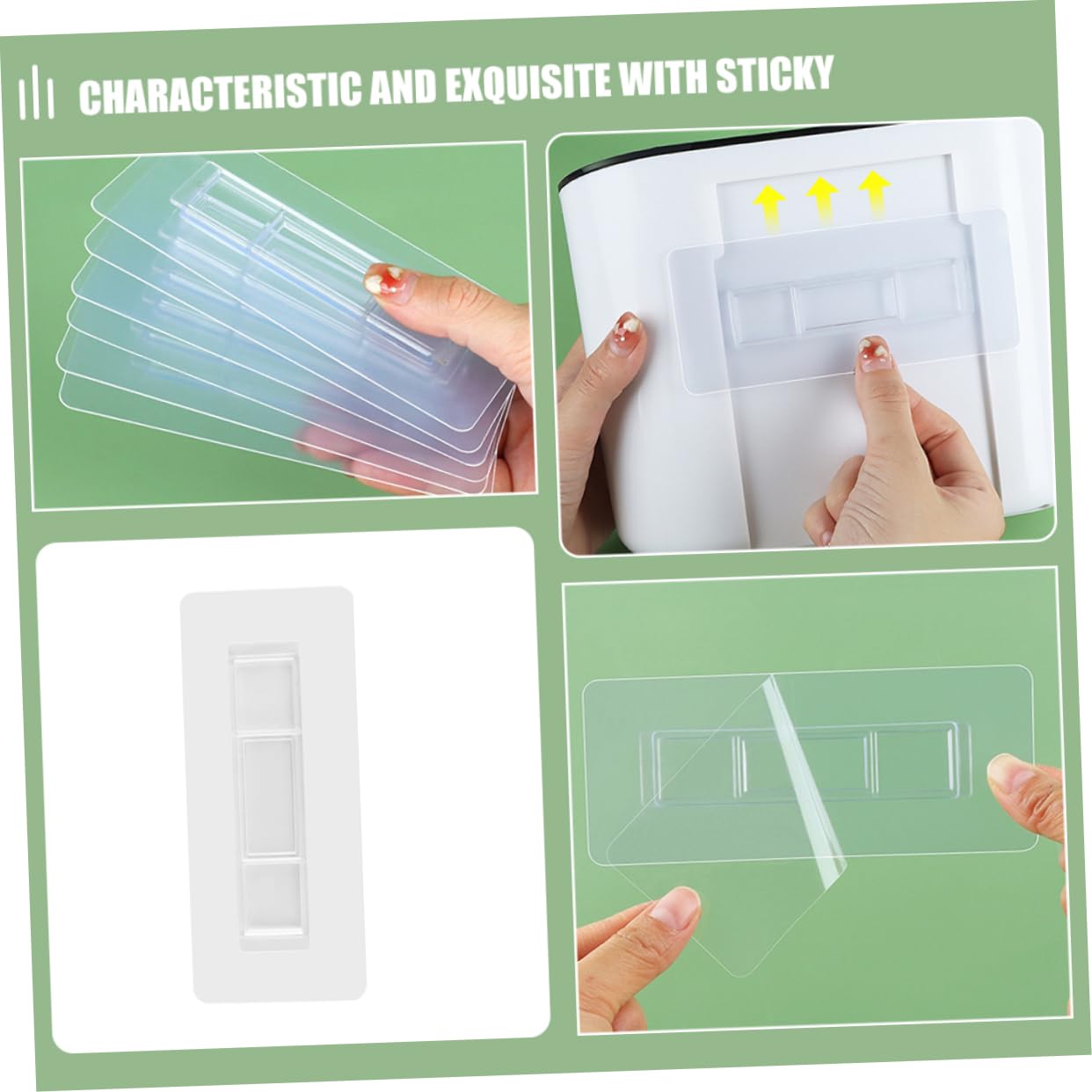 Cabilock 100piezas Ganchos Adhesivos Transparentes Para Pared Soporte De Estante Autoadhesivo Para Baño y Instalación