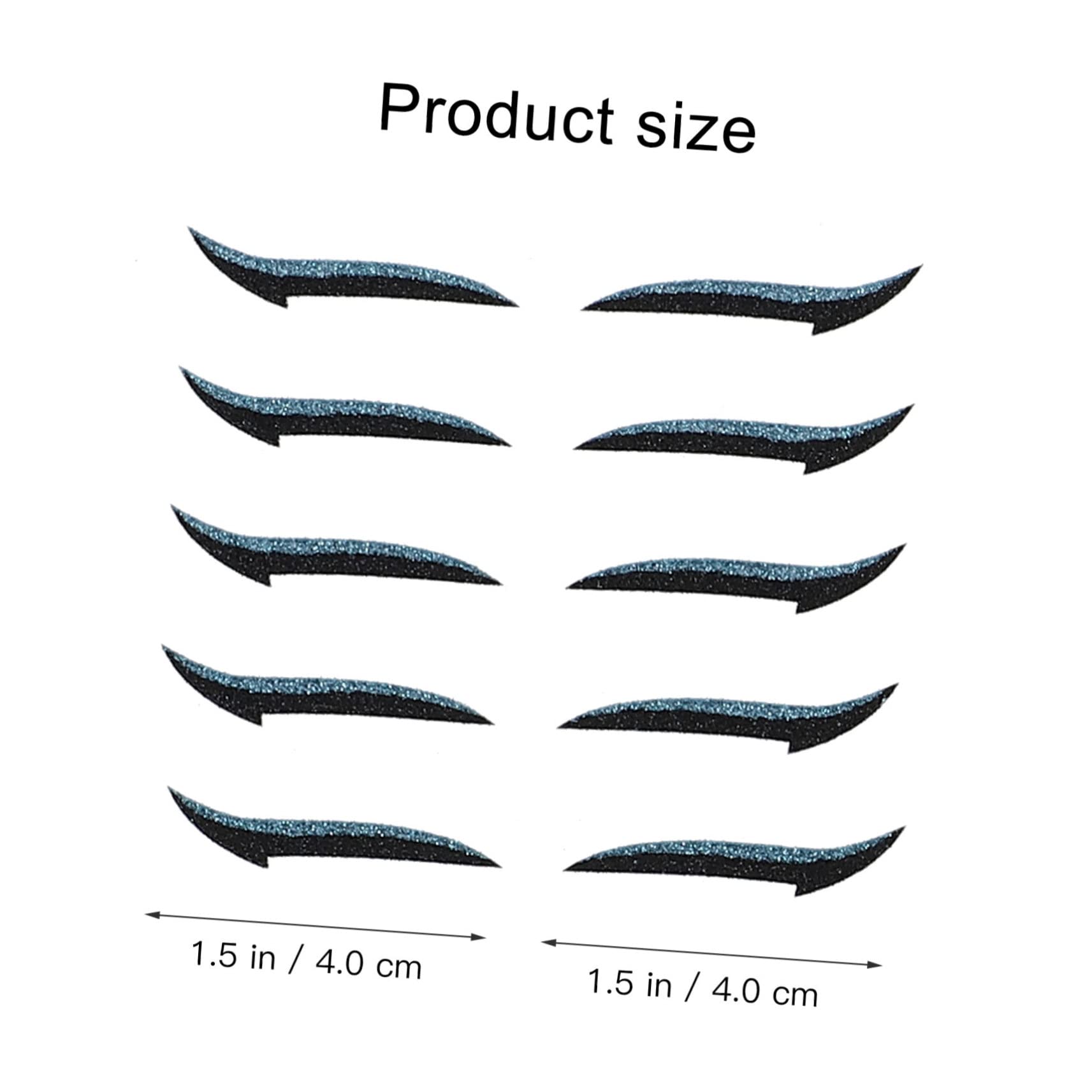 VICASKY Fashion Eyeliner Stickers Set 40 Pairs Double Eyelid Strips Self-adhesive Eyeliner Decals for Halloween Events