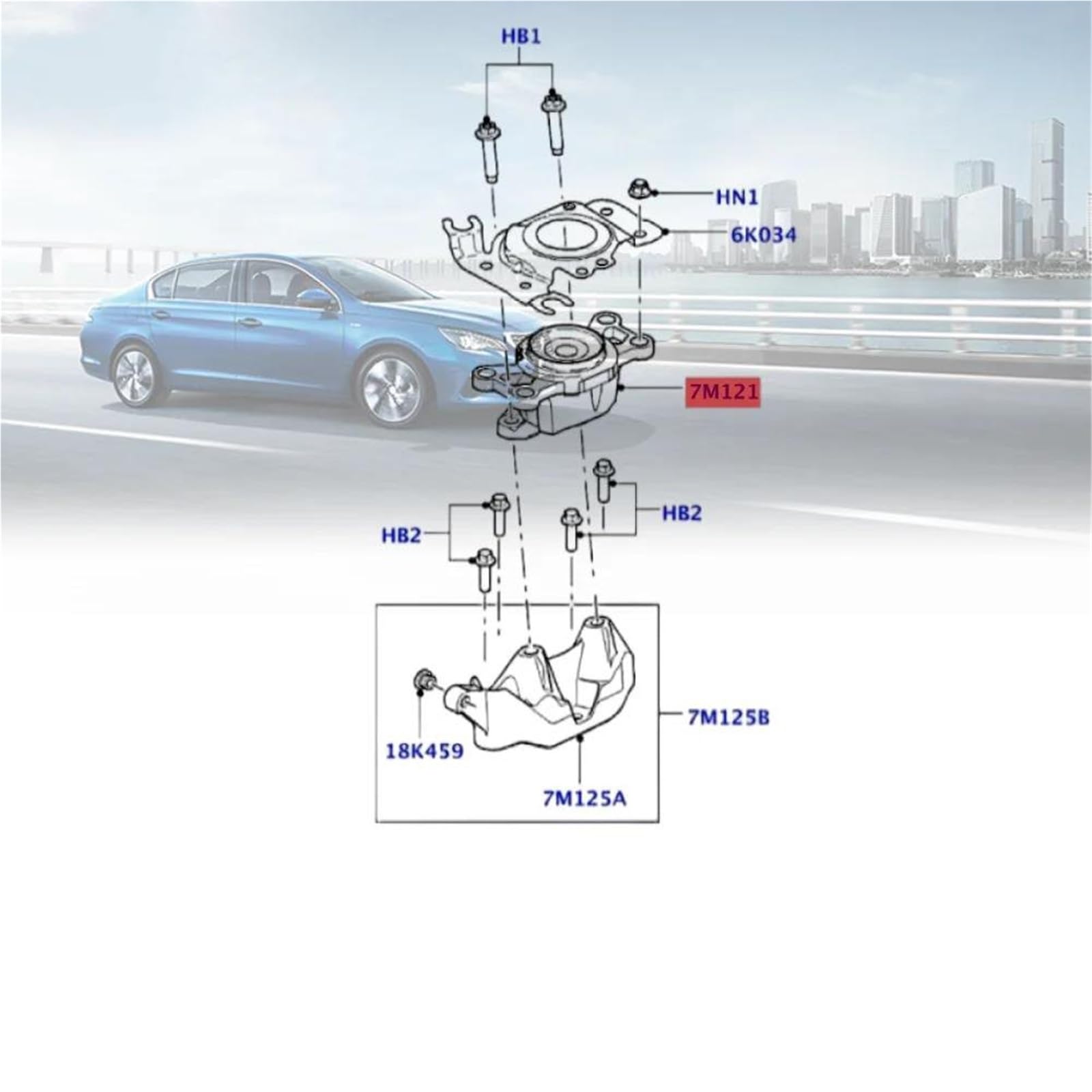Generico Revisione del Motore per Volvo S60 S80 V70 XC60 XC70 Supporto Motore Supporto Trasmissione LR024738 LR062669