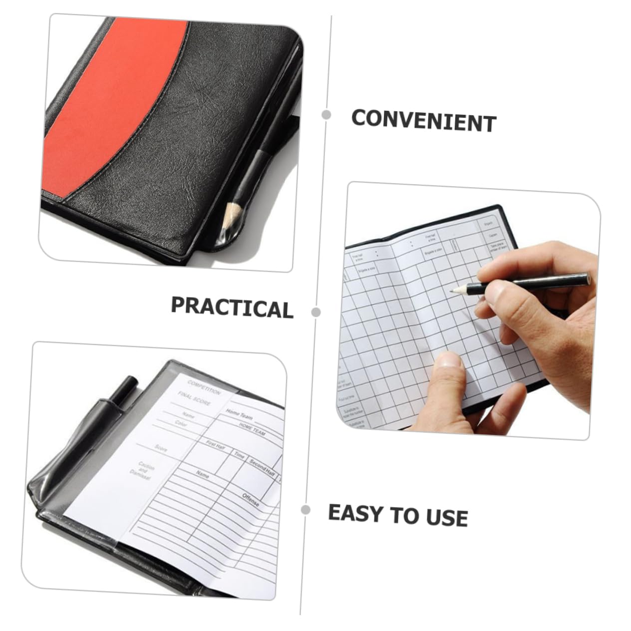 BRIGHTFUFU Referee Accessory Kit Red Yellow Soccer Cards Metal Whistle PVC Material Practical for Football Rugby Badminton Matches