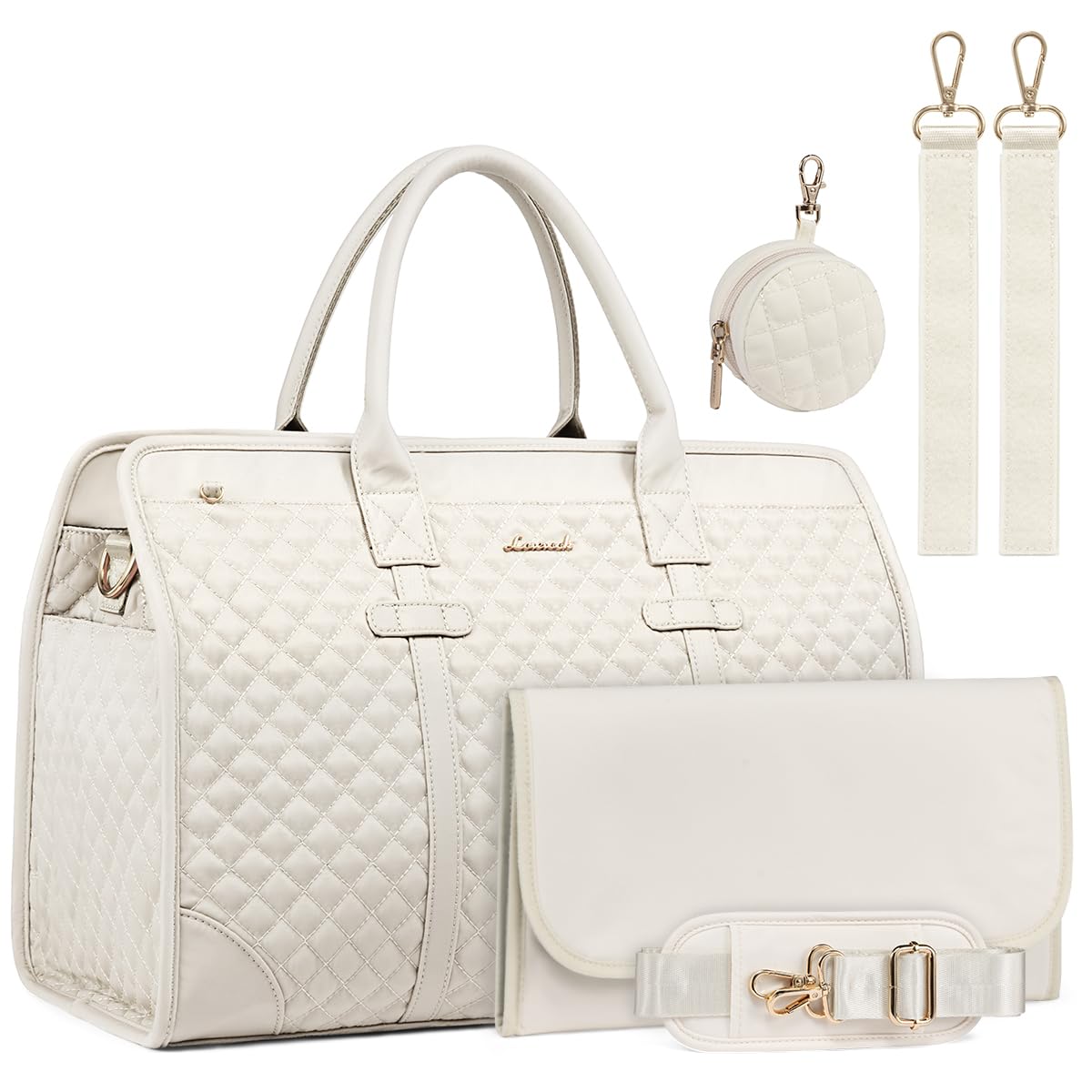 LOVEVOOK Diaper Bag Tote with Changing Station & Pacifier Case, Stylish Baby Bag for Mom Hospital Bag Weekender Travel