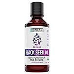 ZHOU Organic Black Seed Oil - Black Cumin Seed Oil Cold Pressed, Nigella Sativa, Pure Unrefined Blackseed Liquid, Premium Supplement for Health with Thymoquinone, Omega 3 6 9-4 Fl Oz (Pack of 1)