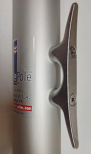 Miniatura 2 de Telepole - Bastón de bandera telescópico clásico de 16 pies - Diámetro de base de 2.4 pulgadas, aluminio calibre 11 con una cuerda externa de Halyard