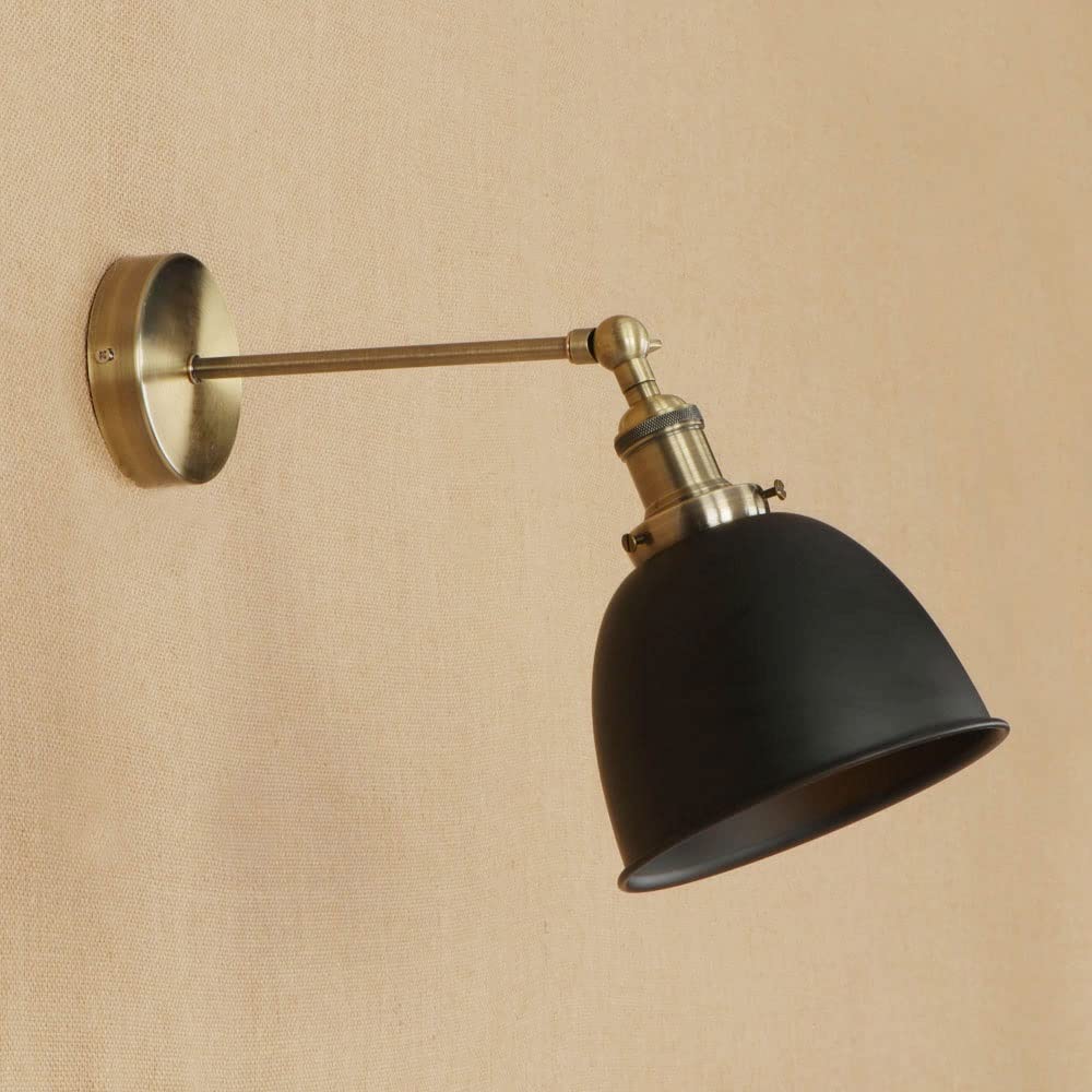 Luz de pared decorativa y ajustable: aplique de hierro E27 estilo retro