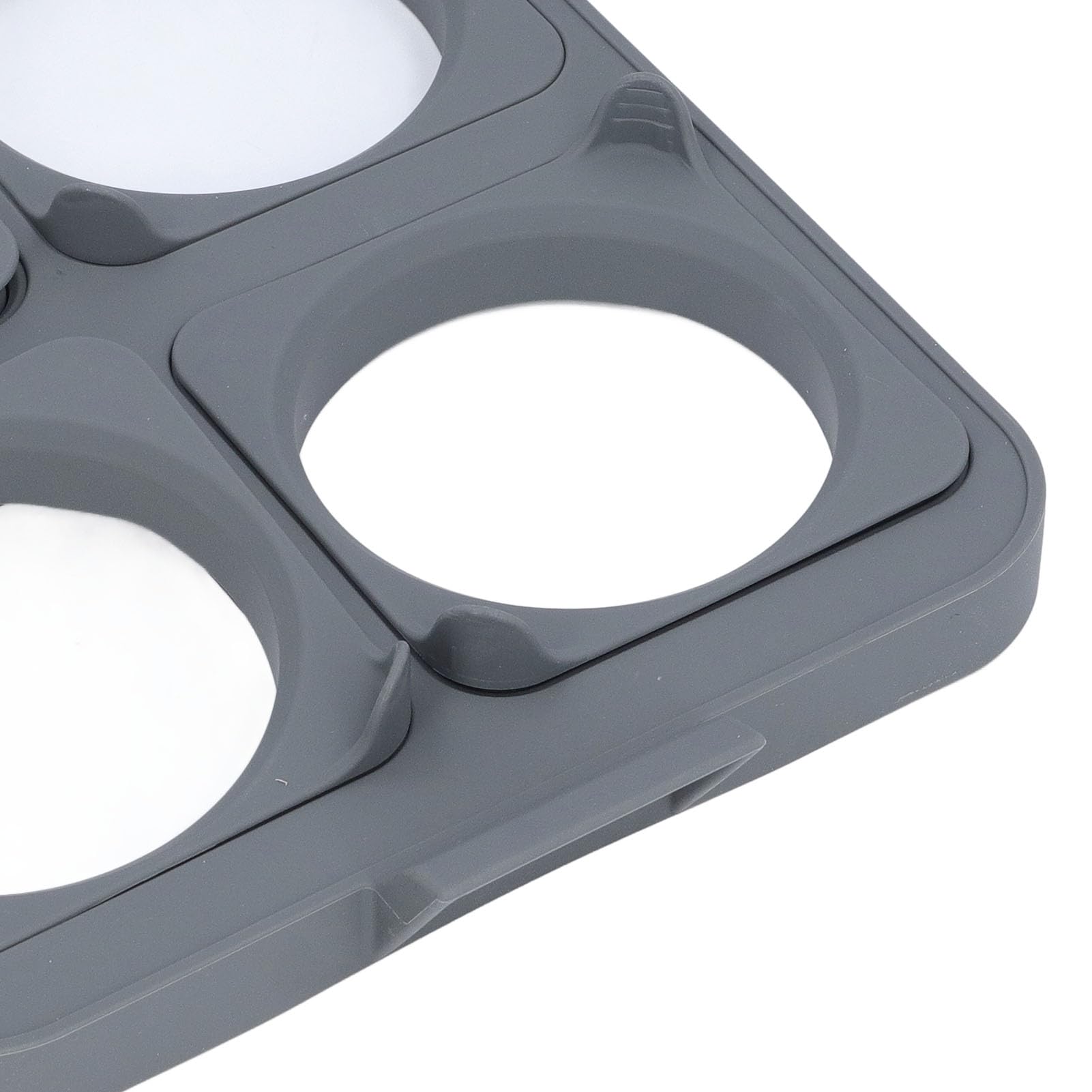 Set di Vassoi per Uova per Piastra Rotonda con 6 Anelli Rimovibili, per Pancake in Silicone Resistente Al Calore, Facile da Pulire, Cottura Versatile, 1 Vassoio per Anelli per Uova