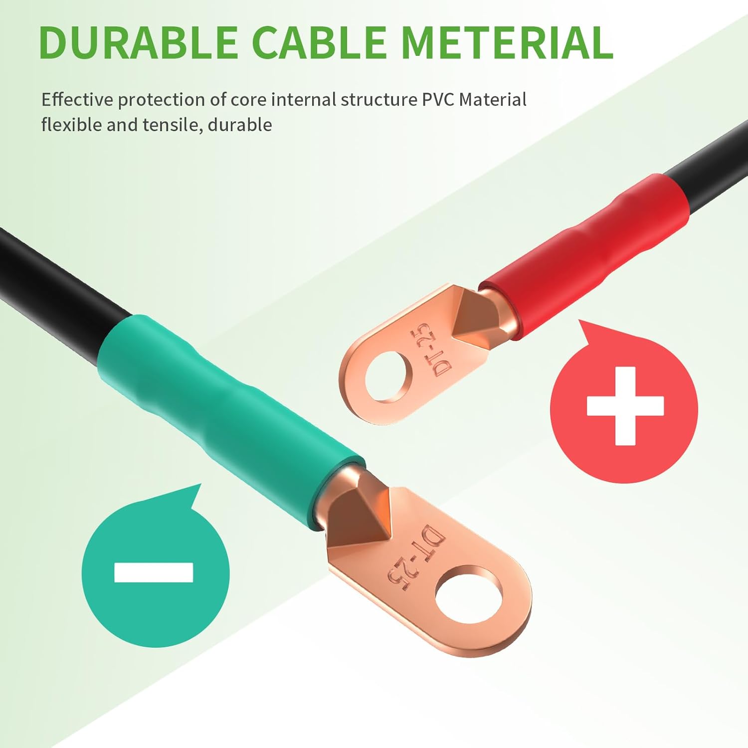 Battery Cables 4 Gauge for 36v & 48v EZGO TXT 1994-UP, AC/DC Wire Welding Battery Pure Copper Flexible Cable