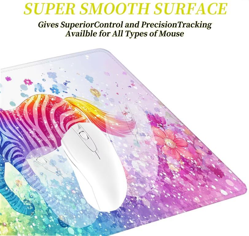 Tapis de souris XXL zèbre 700x400mm en caoutchouc antidérapant et lavable