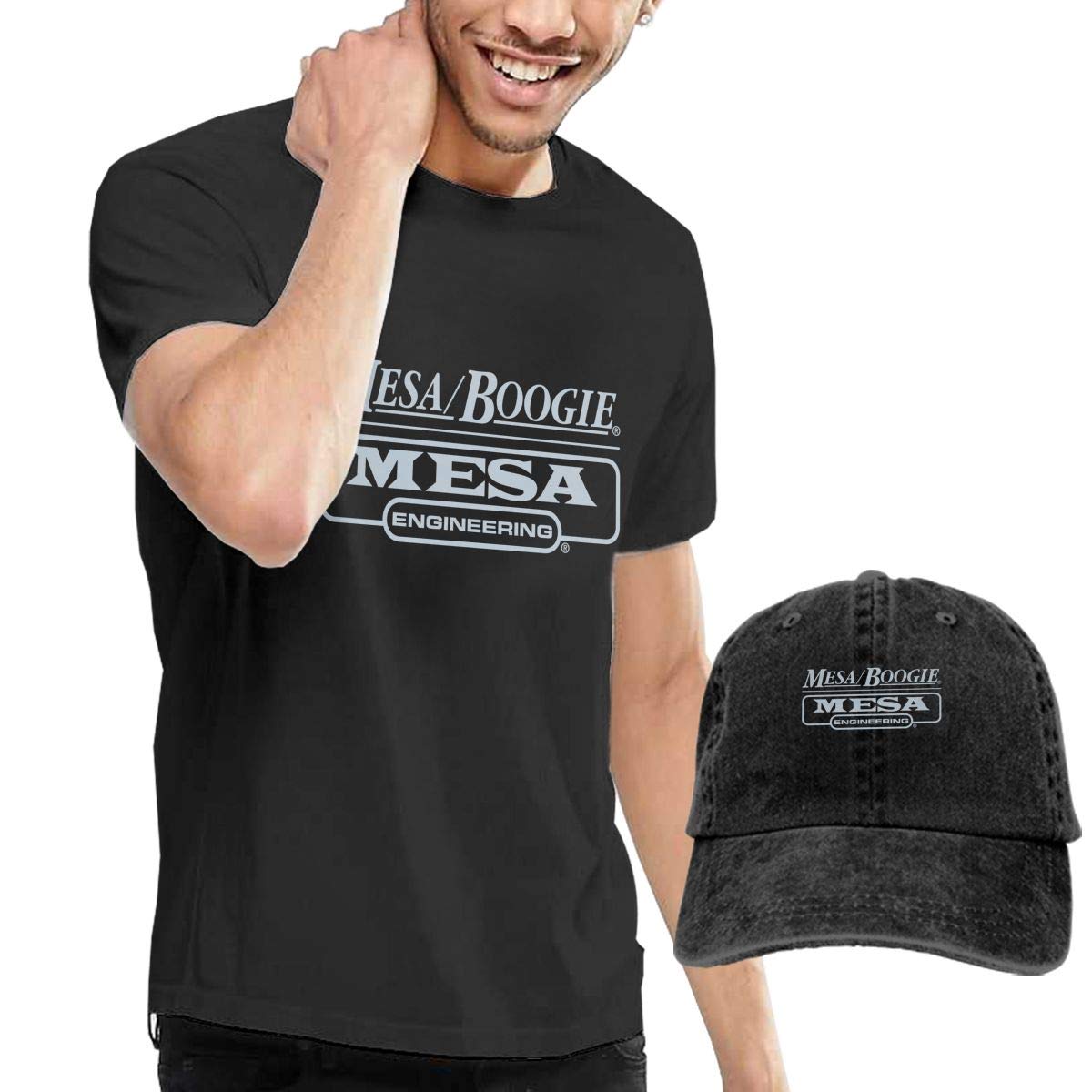 Allan J Beasley Men's Comfortable Soft T-Shirt and Hat - Mesa Boogie Logo