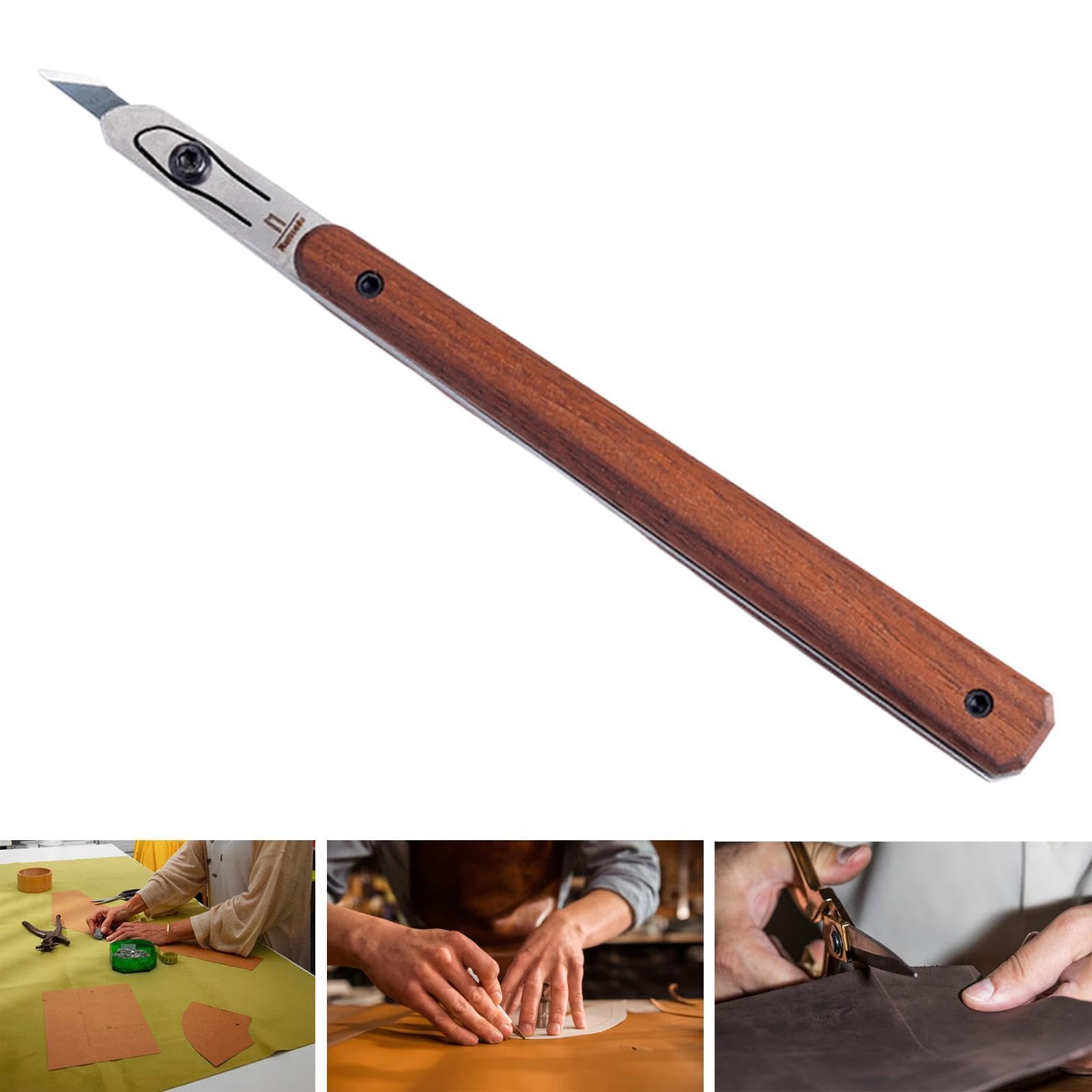 Generic Cuchillo de Precisión Herramienta de Corte Manual para Tallado Cuchillo de Modelado con Mango Ergonómico de Madera Acabado Elegante Adecuado