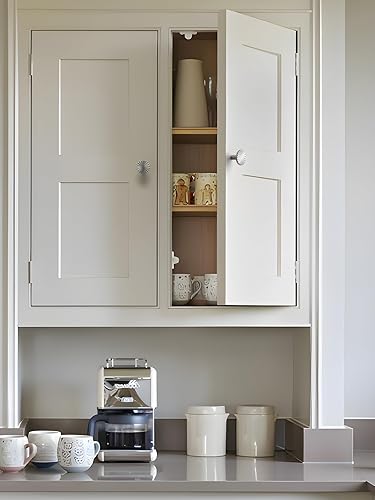 Miniatura 3 de JIASENBAO Paquete de 5 pomos de níquel cepillado para gabinete, tiradores planos de níquel satinado para cajones de cocina, armario, baño, tocador,