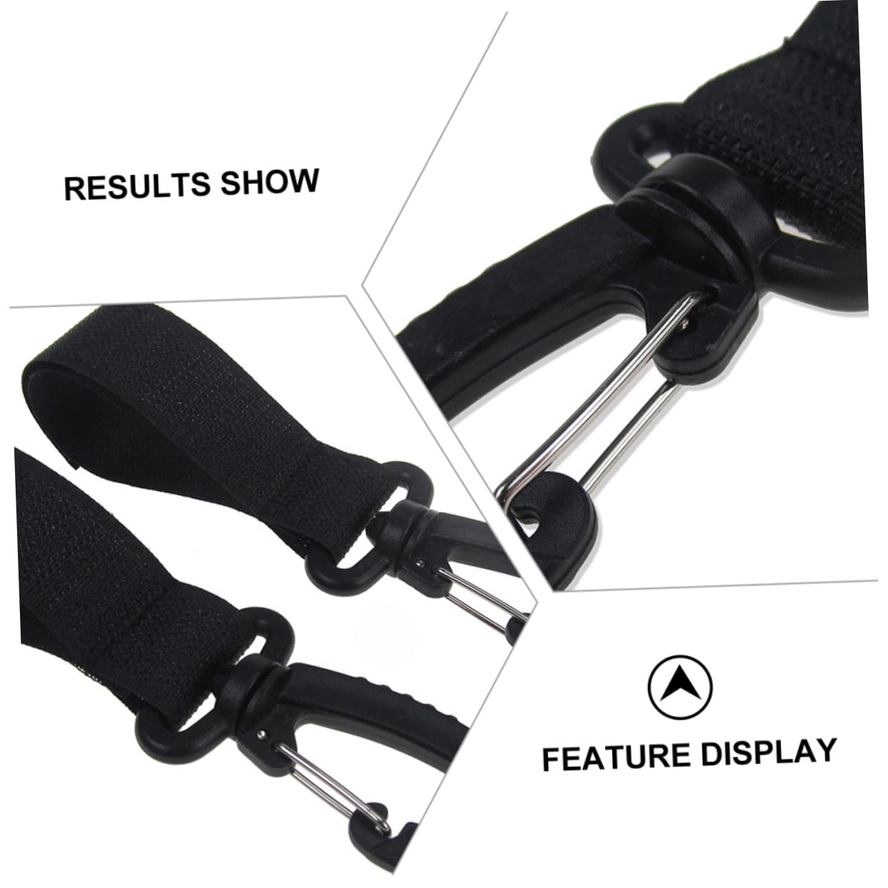 SHOWERORO 12pcs Stroller Hooks for Diaper Bags Pram Hooks Carrying Handle Hangers Pushchair Accessory Black
