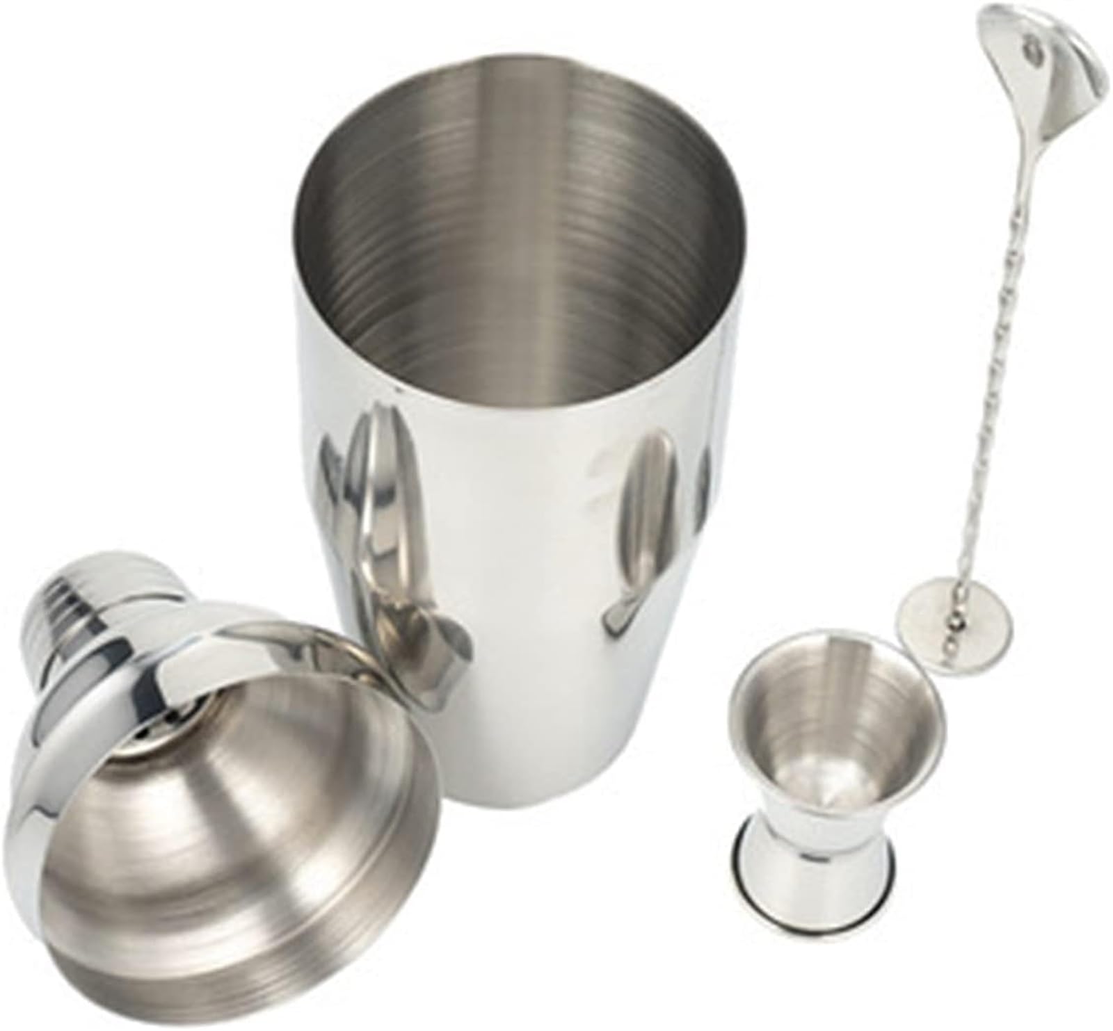 KanDuo Bar Tool Set Bartender Kit Juego de coctelera, Juego de coctelera Coctelera de Acero Inoxidable con Cuchara y Jigger Martini Shaker & Bar Shaker Perfecto for Principiantes Bartender