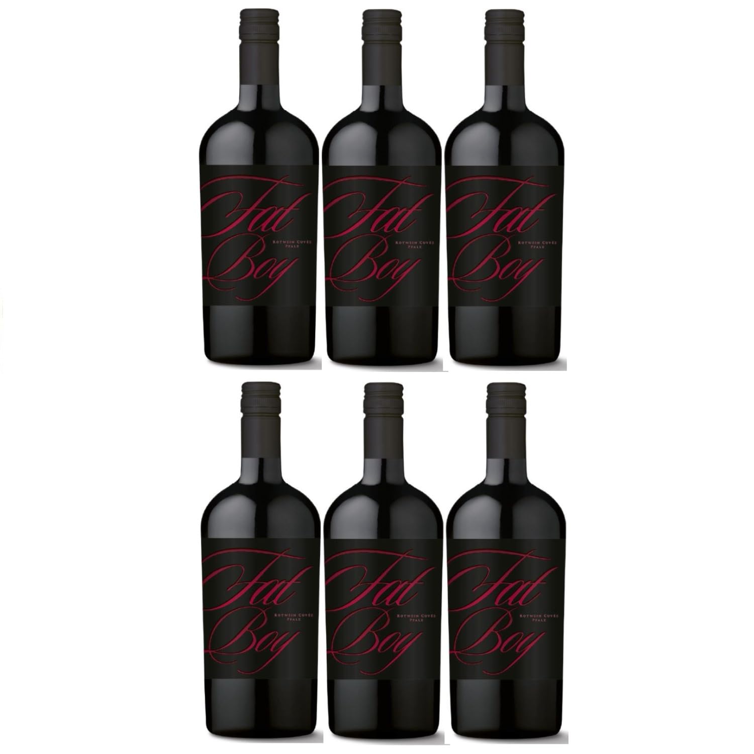 Weingut Lergenmüller FAT BOY Cuvée Rot feinherb Rotwein vegan Pfalz Deutschland inkl. FeinWert E-Book (6 x 0,75l)