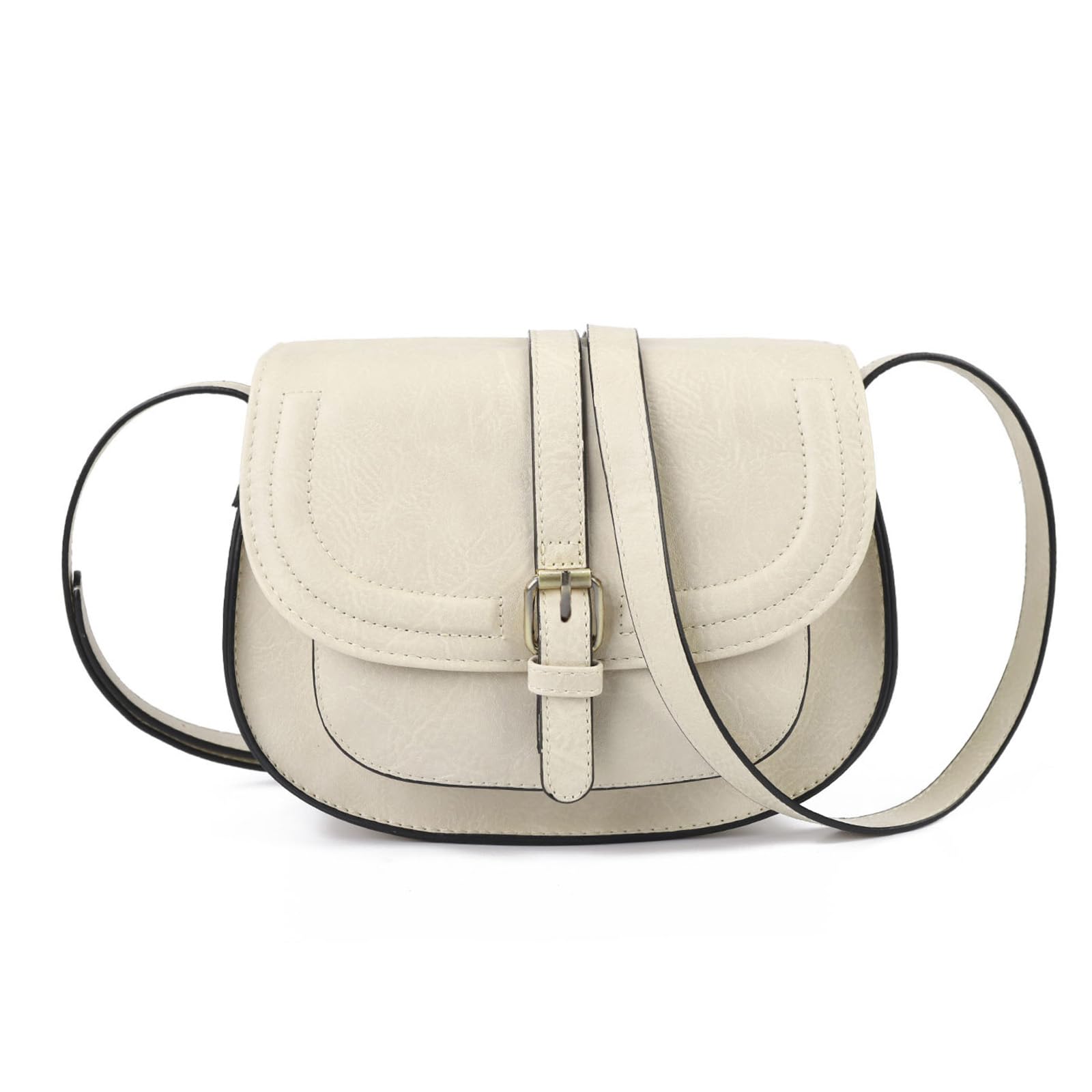 AFKOMST Crossbody Bags for Women,Small Saddle Purse and Boho Cross Body Handbags,Vegan Leather