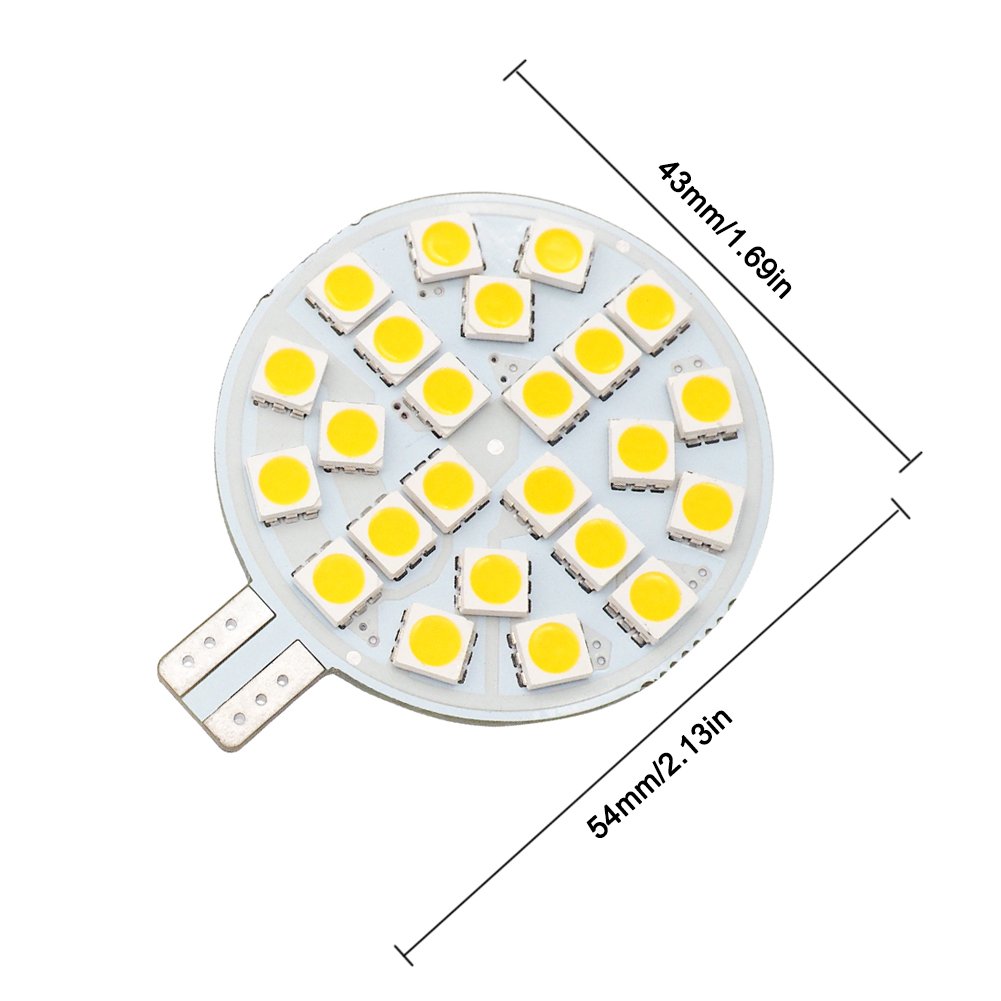 GRV T10 921 194 żarówka LED 24-5050 SMD lampa super jasna AC 12 V / DC 12 V - 24 V łódź Iandscaping sufit kopuła oświetlenie wewnętrzne ciepła biel (2. generacji) opakowanie 10 sztuk