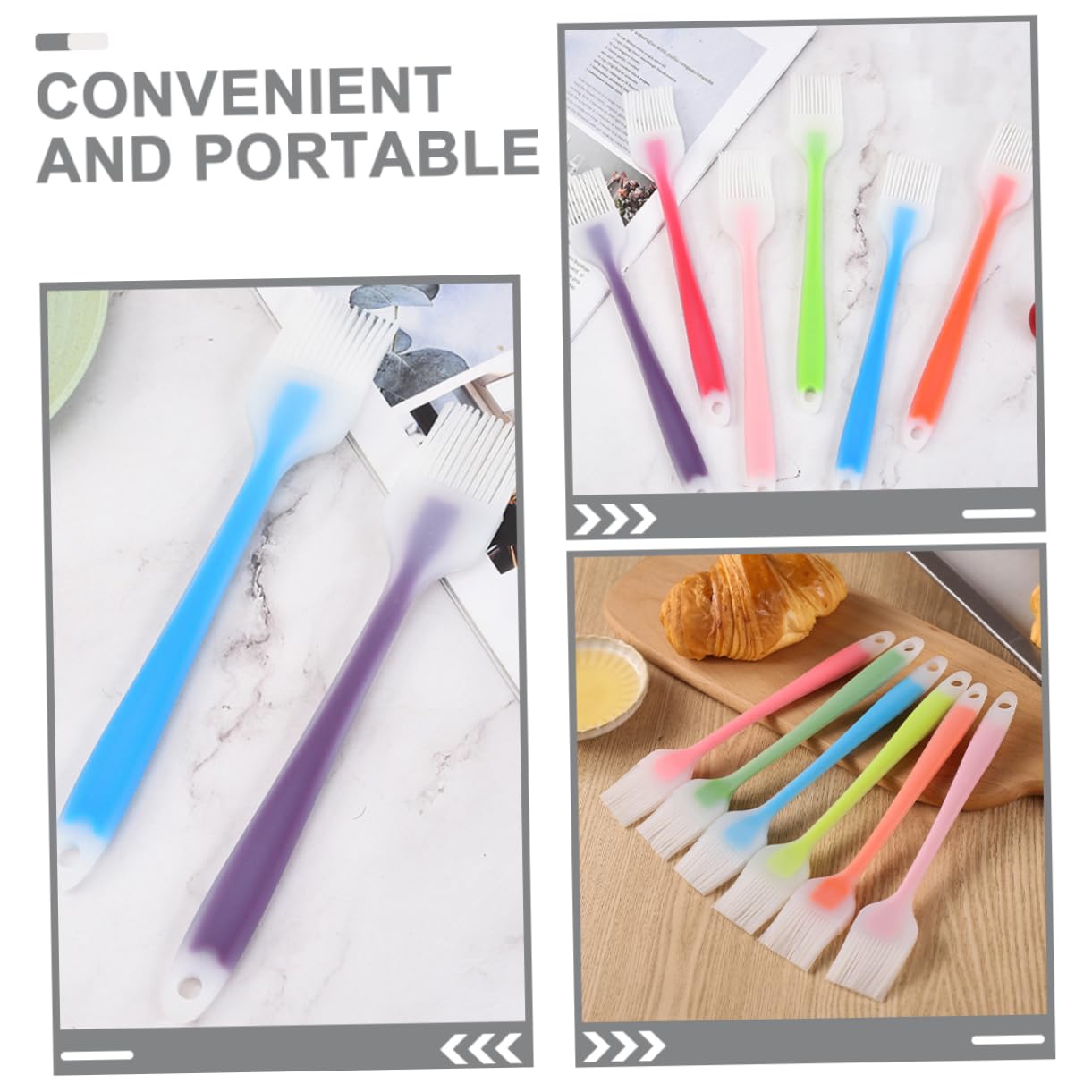 Milisten 2pcs Silicone Basting Brush High-temperature Resistant Pastry Brush for Cooking Grilling Bbq Baking Food-grade for Even Spreading of Marinade Sauce