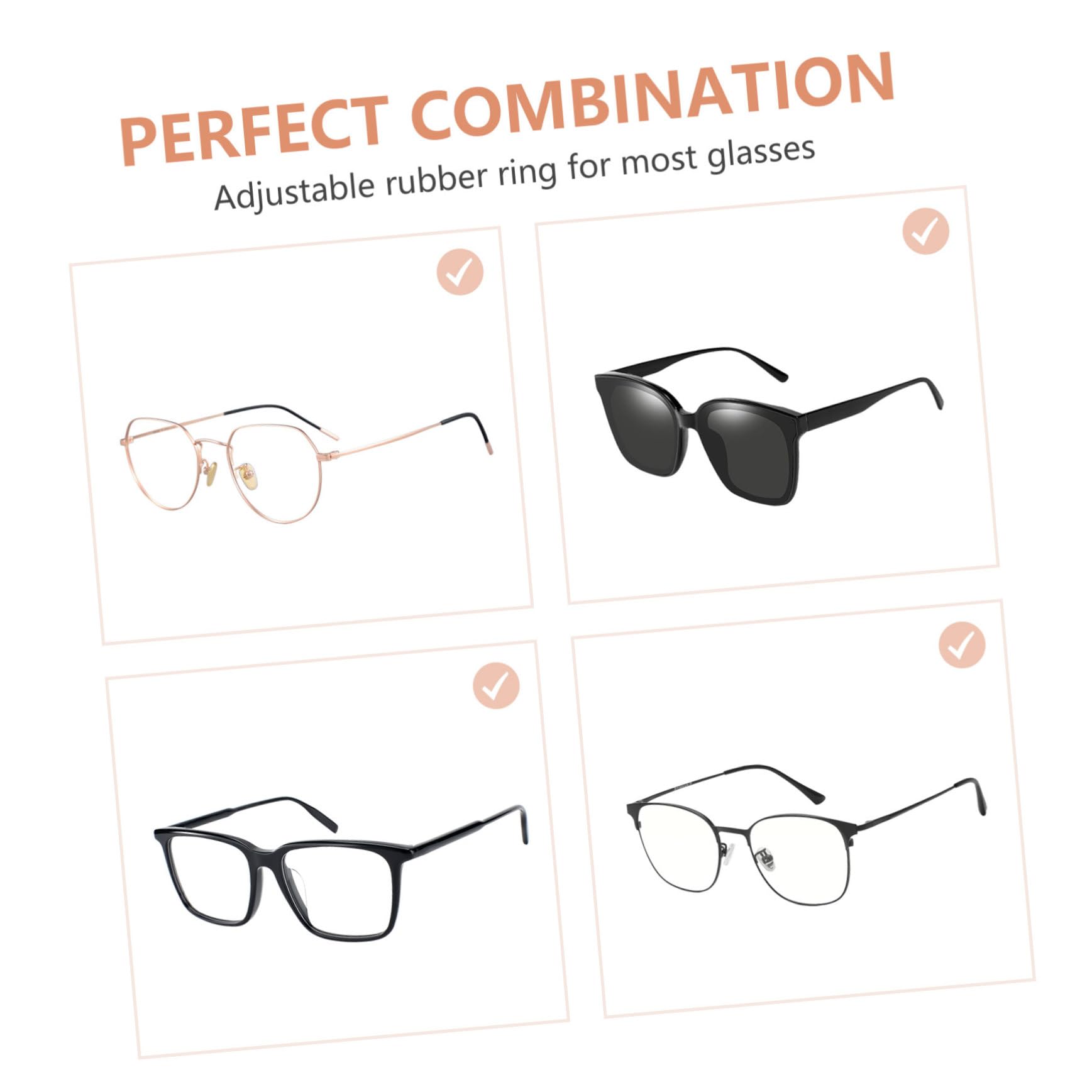 HEMOTON 2 piezas Cadena para Gafas Cuentas Coloridas Hechas Mano Cordón Antideslizante para Gafas de Sol y Lectura para Mujer y Hombre