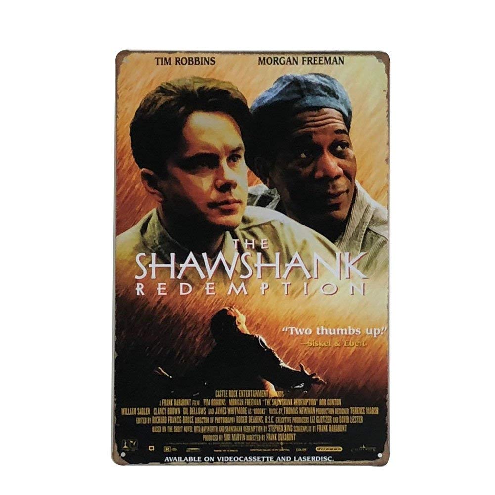 DOGT Metal tin sign 8x12 inches The Shawshank Redemption Movie Poster Retro Metal Tin Sign, 8"x12"
