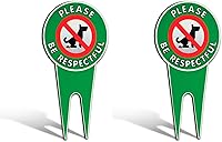 Vista 10 de Cartel de perros con mensaje "No Peeing/Pooping Be Respectful", No Pooping