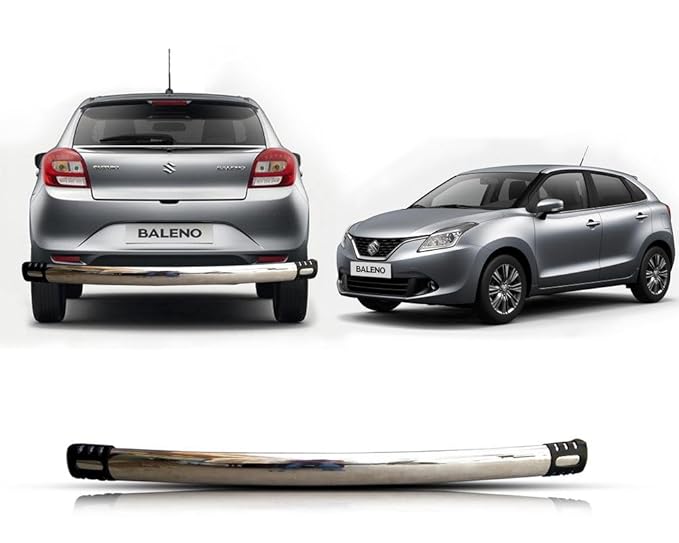 Auto Pearl Car Stream Rear S.S Crash Guard with Fitting Kit For Baleno