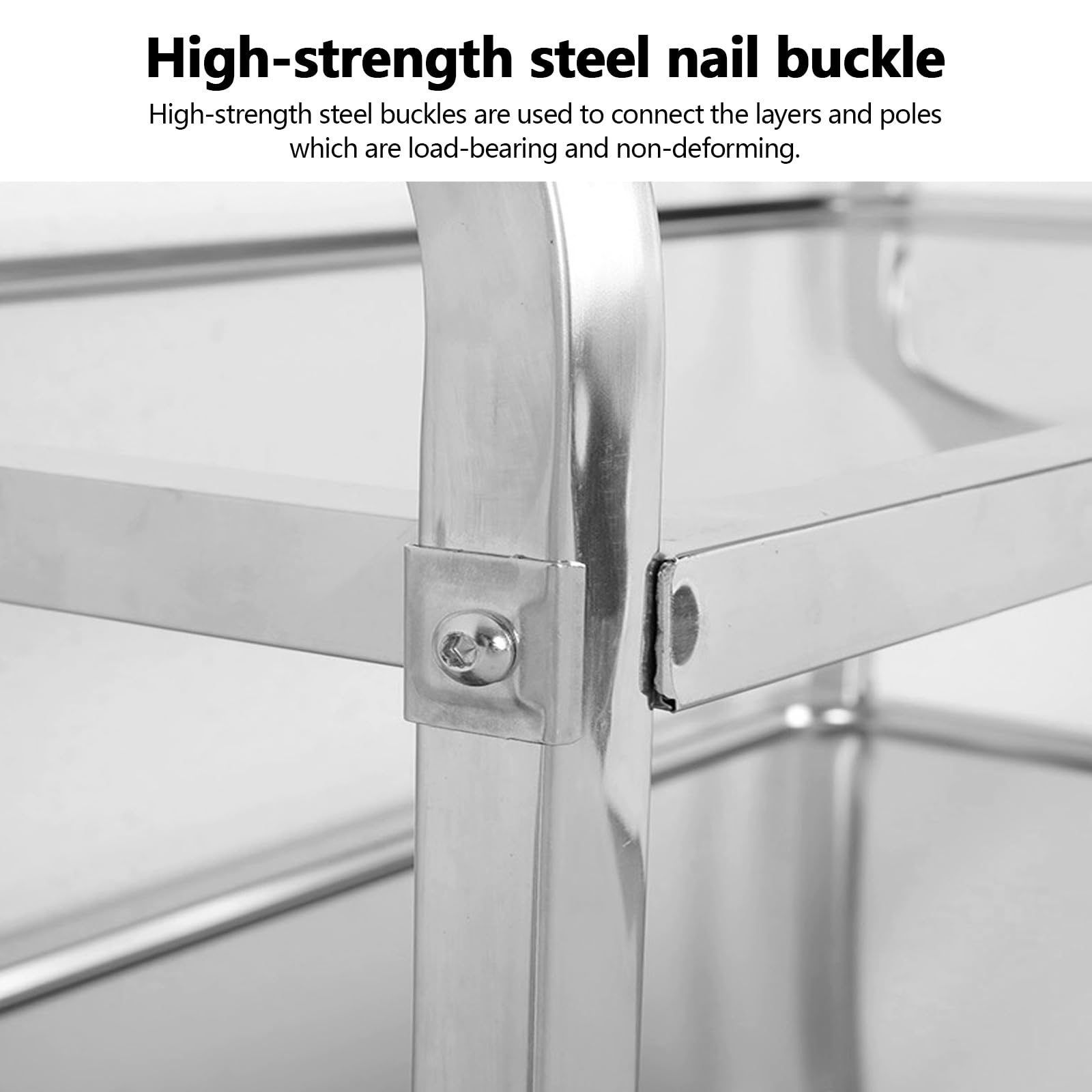 360° Drehung Metall servierwagen Edelstahl, drinnen küchenwagen mit Rollen, Kommerziell barwagen Kitchen Trolley Mit Bremse, rollwagen auf Rollen, Geeignet for Restaurants, Lagerhallen, Hotels. (Colo