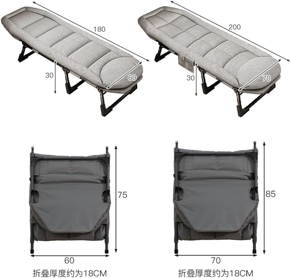 Lunch Break Folding Bed Office Single Recliner Office Workers Nap Artifact Portable Beds(180 * 60cm)