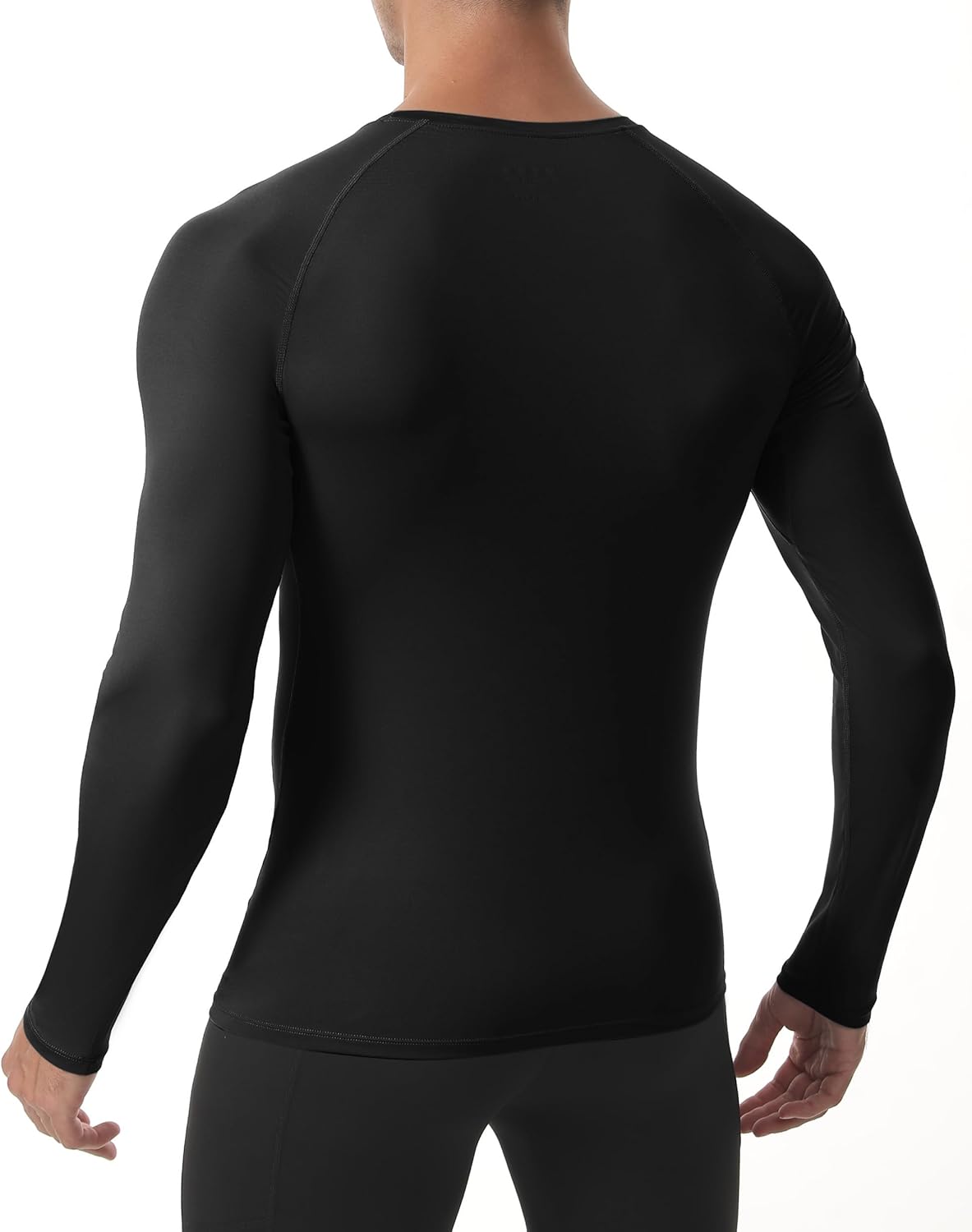 Roadbox Mens Compression Shirt, Cool Dry Long Sleeve Workout Shirts, Running Athletic Football Gym Base Layer Tops UPF 50+ - Image 2