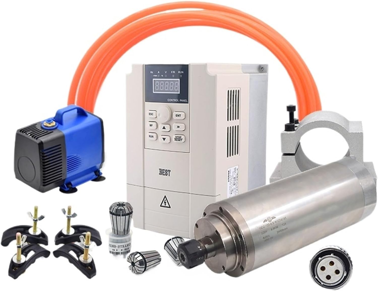 CNC Spindle 5.5kw Water Cooled Motor 220V 380V ER25 Dia 125mm Inverter for Milling Router Machine Tool Tools