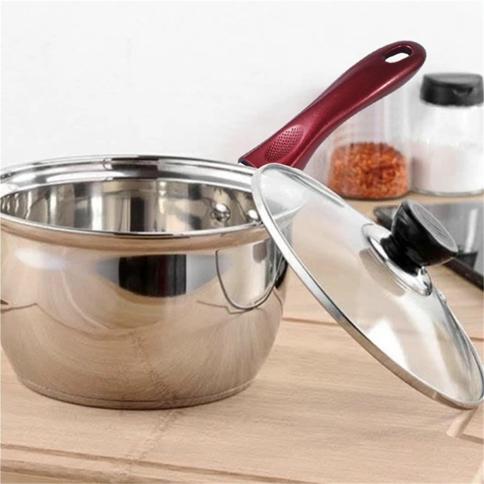 Asa de la tapa de una olla, Reemplazo de mango sartén acero inoxidable baquelita, 6 piezas, multicolor(Red)