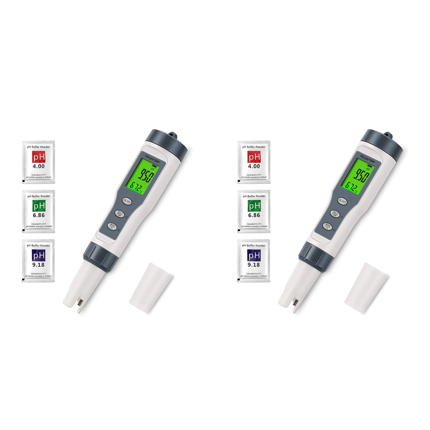 Jnchdghwa 2X Digital PH Meter for Water, TDS/PH/Temp Meter, Water Tester for Drinking Water, Swimming Pool, Hydroponics