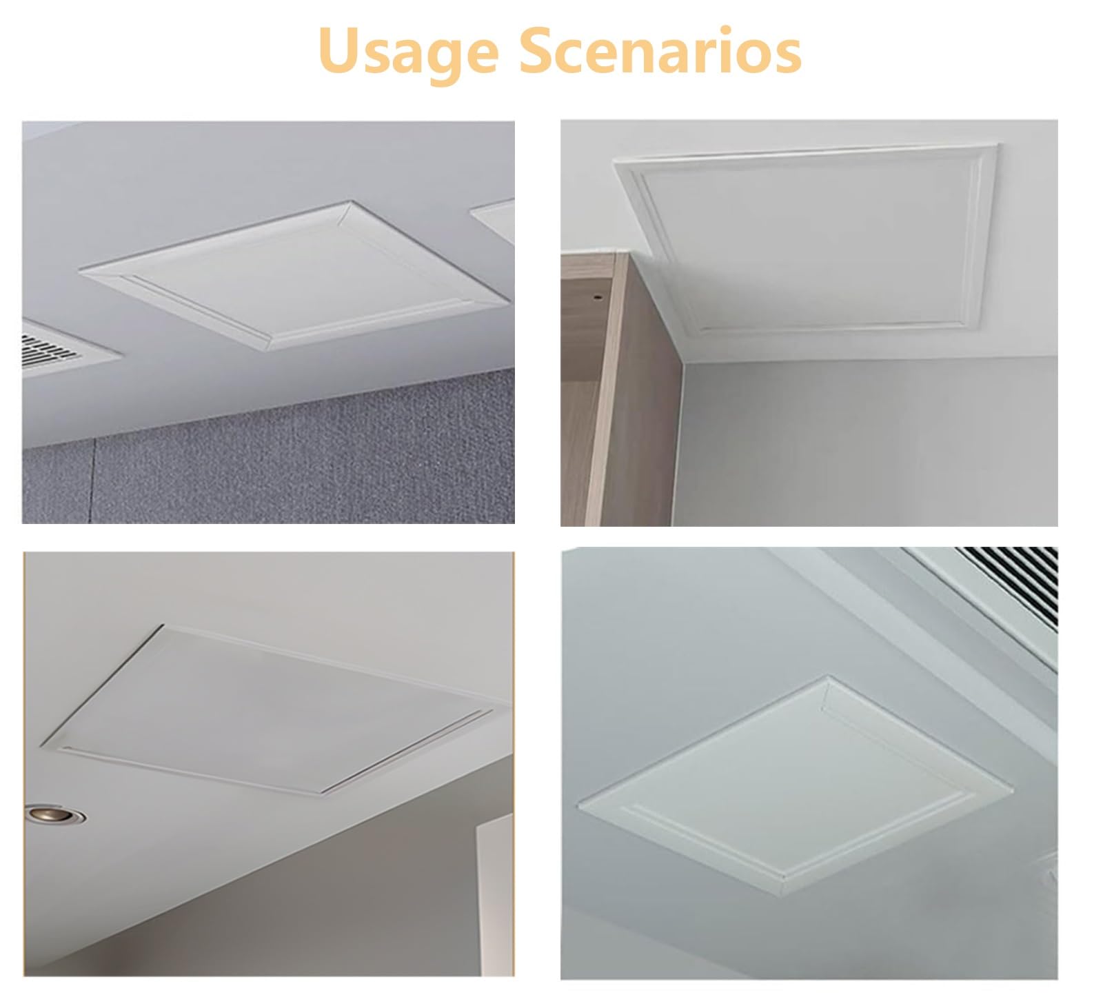 Genérico Panel de Acceso Oculto en el Techo, Puerta de Acceso de Aluminio, Tapa de Orificio de trampilla de Servicio empotrada en el Techo, para instalaciones eléctricas y de plomería (38,1