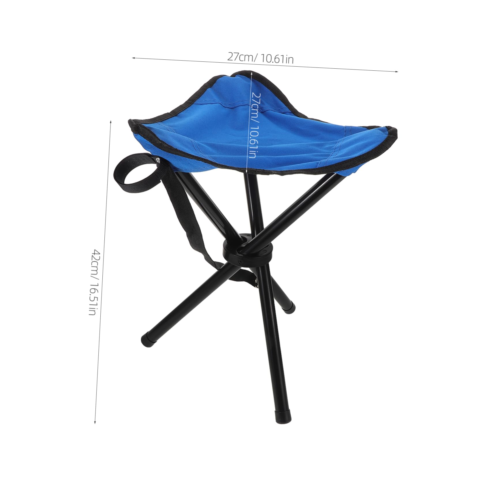 Toyvian Collapsible Fishing Stool: Travel Heavy-Duty Stool Portable Compact Folding Chair for Camping Outdoor Activities and Travel