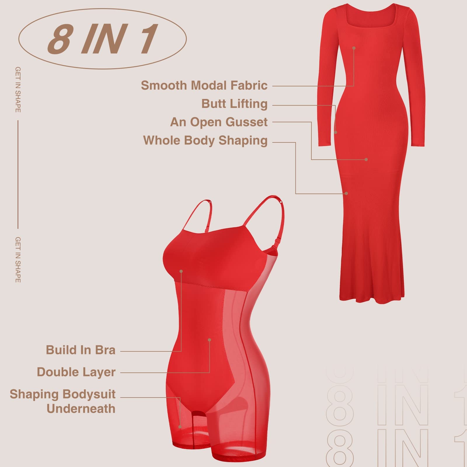 Vestido cruzado para mujer, largo, manga larga, cuello cuadrado, corte ajustado, informal, básico, liso, elegante, de 2 piezas, vestido largo hasta el tobillo, vestido de manga larga, tallas grandes,