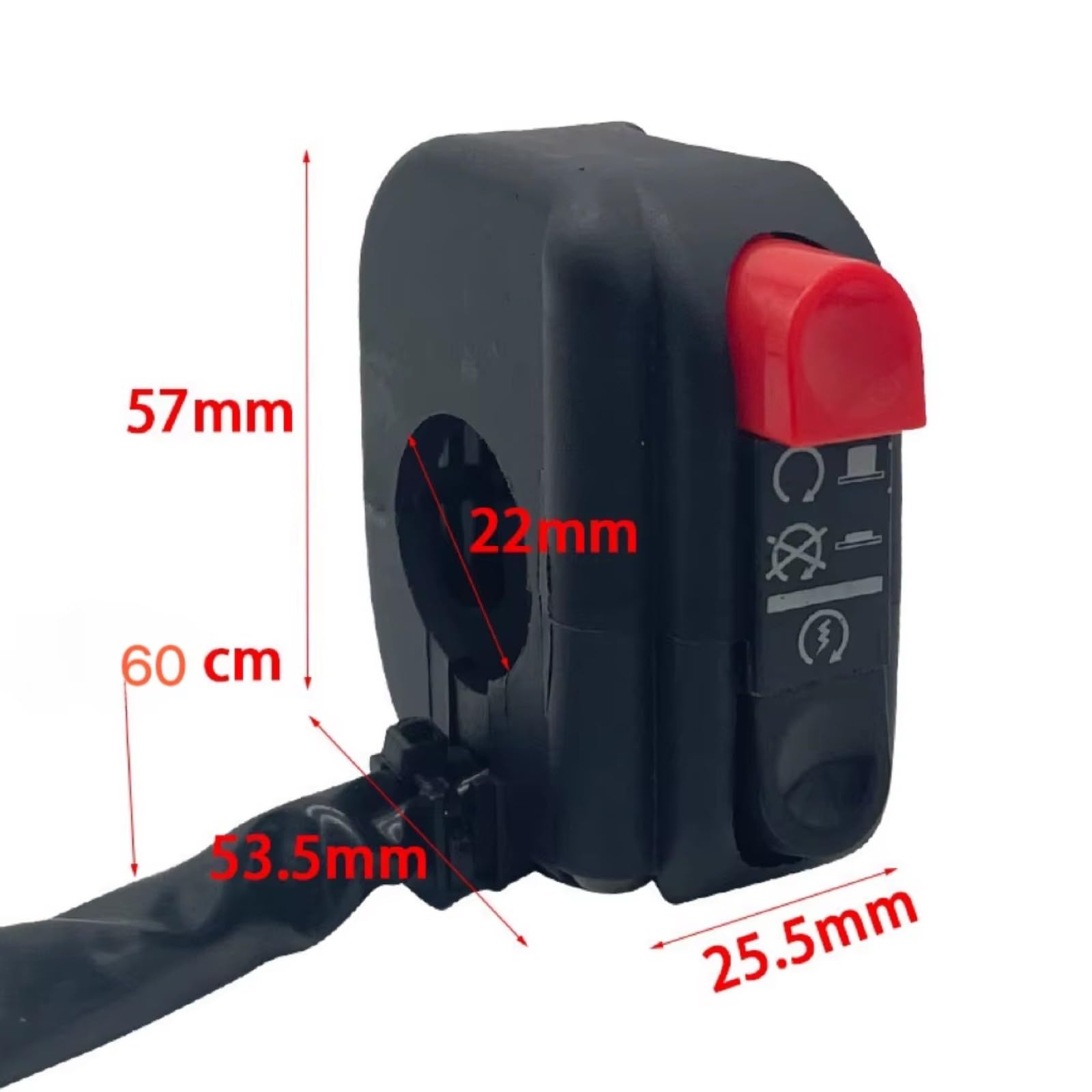 Interruptor Control Universal Manillar Motocicleta Derecha 7/8"