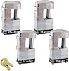 Master Lock 37KA Shrouded Laminated Steel Pin Tumbler Padlock, Keyed Alike, 1-9/16-Inch Wide Body, Shackle Fits 9/32-Inch Or 1/2-Inch Diameter