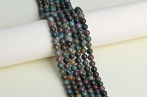 Miniatura 10 de LAIDANLA Cuentas de piedra natural de cornalina roja de 0.315 pulgadas (0.315 in), cuentas redondas sueltas de piedra preciosa para manualidades,