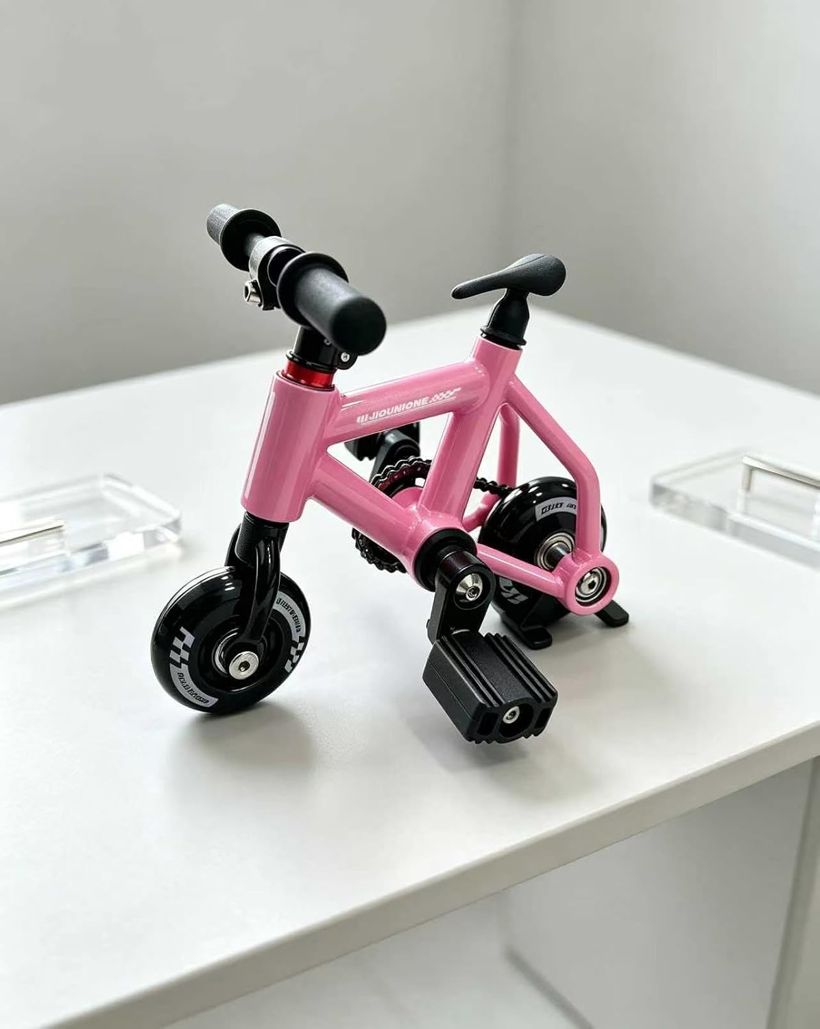 1:8 Scale Mini Metal Finger Bike Model, CNC Alloy Desktop Decor Ornament, Unique Birthday Gift for Cyclists Adult Collectors image 4