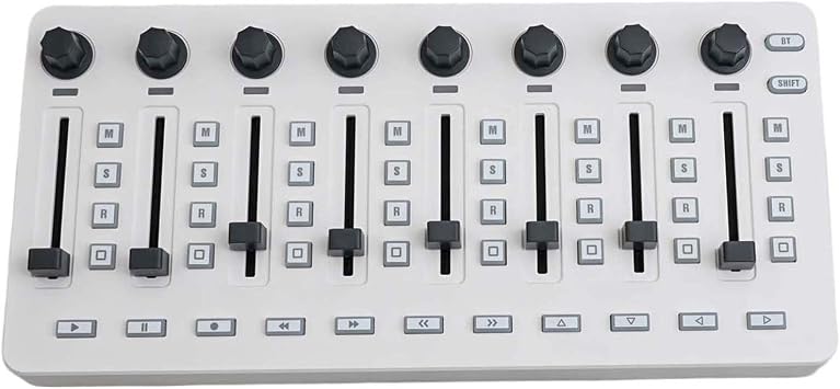 for M-VAVE Wireless for MIDI Controller Mixing Console with BT Connection, 8 Rotary Knobs, 43 Assignable Keys for Music Production